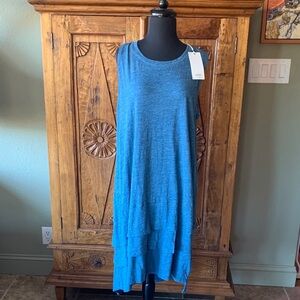 NWT Dylan, Sundance Catalog High Low Blue Dress sleeveless, size L Large
